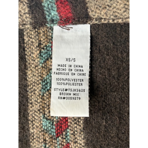 Thread & Supply Womens Multicolor Southwestern Aztec Poncho Shawl XS/S - Picture 5 of 7